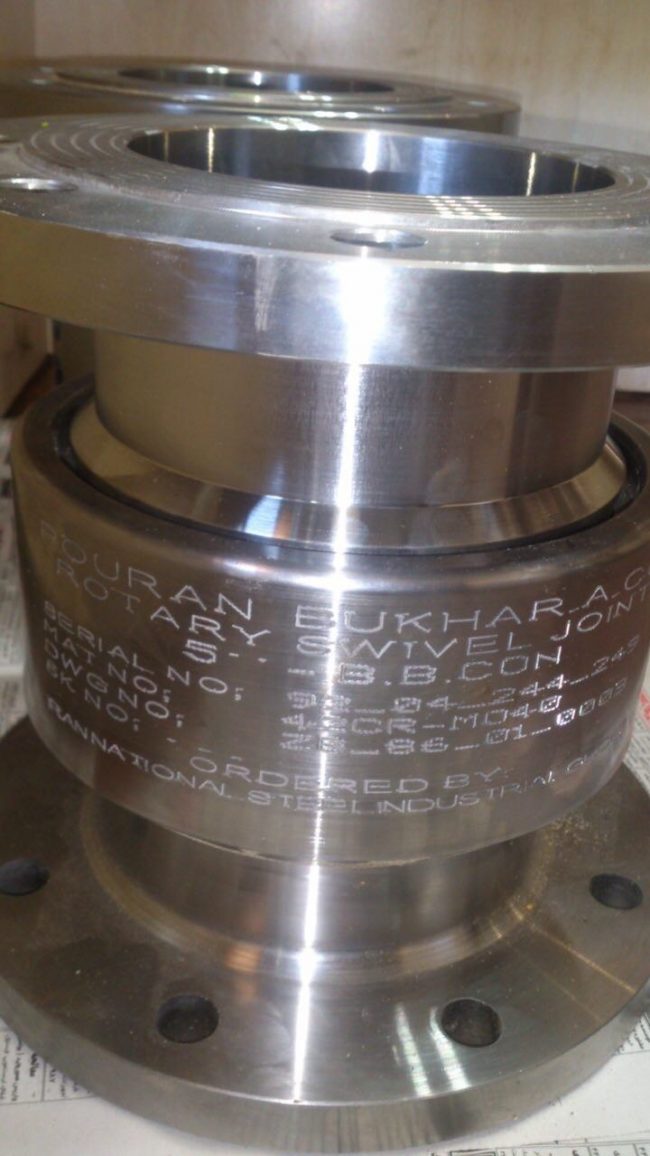 سوئیول جوینت سایز 5 اینچ جهت مصرف در کوره ذوب مواد کارخانه جات فولاد